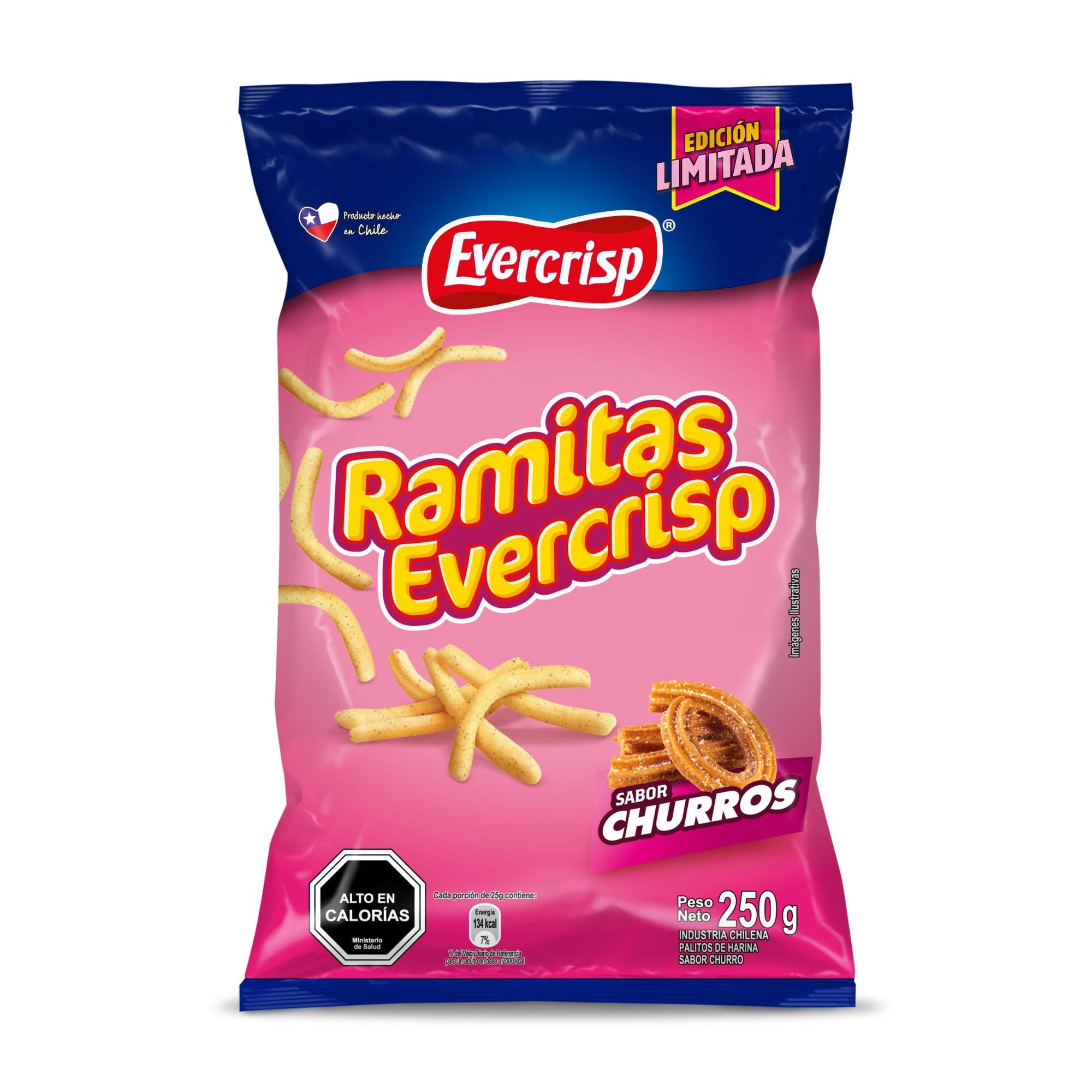 Snack Ramitas Evercrisp Sabor A Churros 250 G