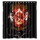 thumbnail image 1 of Cortina de ducha Black Sab con ganchos, tamaño 66 x 72 pulgadas, 1 of 3