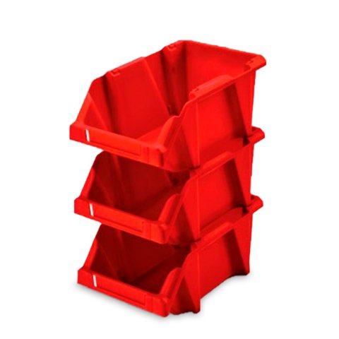 Reyplast - Set X 6 Organizadores Apilable #15 / Rojo –