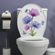 thumbnail image 2 of 1pc, Floral Flower Butterfly Toilet Wall Sticker Bathroom Decoration Wall Sticker Peel And Stick Wall Art Decor Removable PVC Garden Decal For Kids Room, 2 of 2