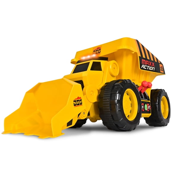 Camión volquete para excavadora motorizado Toy Maxx Action, 19 pies y 2 N-1
