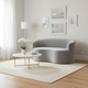 thumbnail image 1 of Sofa Curvo En Felpa Gris Claro, 1 of 3