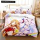 thumbnail image 1 of x2002 Bed SheetsSword Art Online Bedding Set Anime Print Polyester Quilt Cover Pillowcases For Kids Gift Anime Duvet Cover Sets 3-Piece Bedding Set (1 Duvet Cover + 2 Pillow Shams) nj2002, 1 of 5