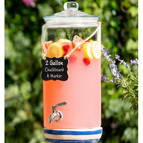 Dispensador De Bebidas Le'Raze, Vidrio De 2 Galones Con