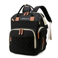Mochila Maternal Lubabycas Impermeable Con Accesorios Negra