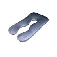 Maxcare - Cojín De Terciopelo Embarazada Soft Celeste 140X72 Cm