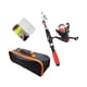 thumbnail image 3 of Caña de Pescar Y Carrete para Niños, Caña de Pescar de Viaje para Niños con Bolsa de Transporte, Combinación de Caña de Pescar Y Carrete para Niños Y Rojo, 3 of 5