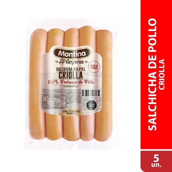 Salchicha Artesana Criolla 5 Un, 250 g