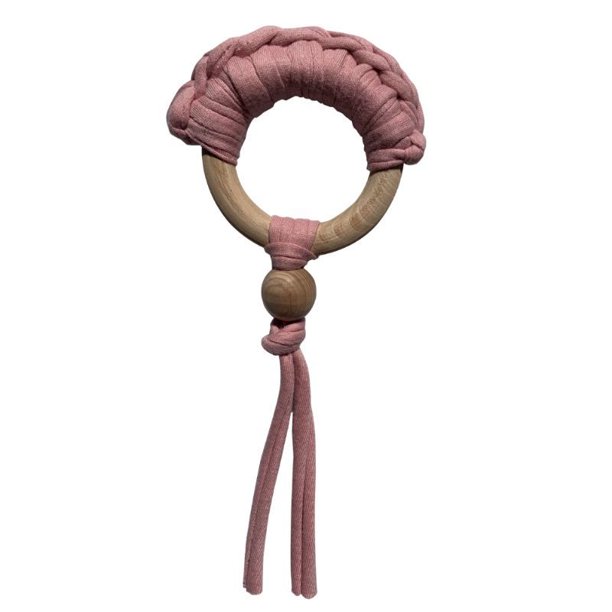 Sonajeros y mordedores Eco Mordedores Natural Niña de Edición Limitada Rosa