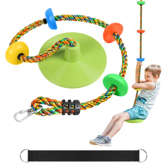 Cuerda para trepar con columpios ZNCMRR, resistente, para niños, color verde