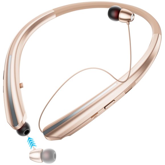 Auriculares ZHAOGE inalámbricos de banda para el cuello color rosa IPX5