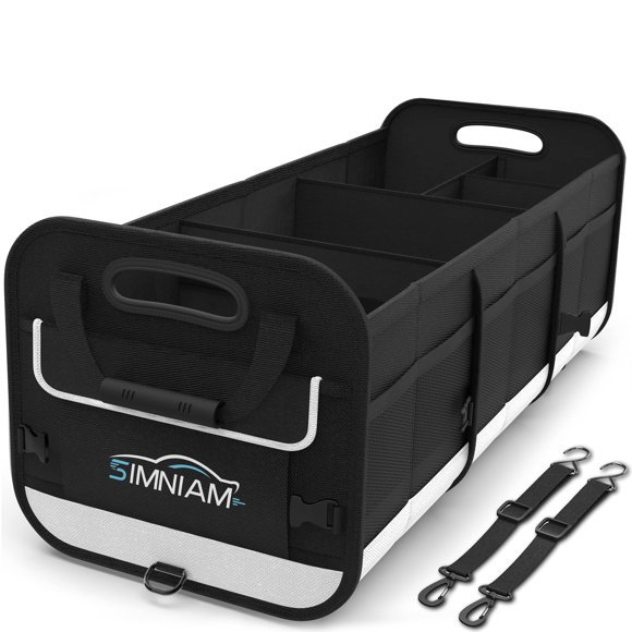 Organizador Simniam para maletero de coche, tamaño grande, con 5 compartimentos