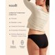 thumbnail image 2 of Period Underwear Saalt Comfort Modal Bikini Regular Black, 2 of 7