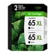 thumbnail image 1 of Cartuchos de tinta WOWTONER 65XL negros de alto rendimiento, paquete de 2, 1 of 8