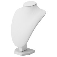 Magideal - Busto De Joyería Con Cadena Para Collar, Exhibición De Collar, Maniquí, Colgante, Modelo De Collar, Accesorios De Fotografía Para Niñas, Organizador D Poliuretano Blanco 21X15Cm