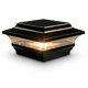 thumbnail image 1 of Classy Caps Tapa Solar Imperial 4x4 - Compatible con postes de terraza y cerca de 3.5"x3.5" y 4"x4" - Aluminio fundido negro - Modos de luz cálida y fría, 1 of 9
