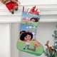 thumbnail image 2 of Cleo y Cuquín Tema: Calcetines de Navidad, fino lino blanco para colgar en escaleras y chimenea, decoración navideña para el hogar, regalo de Navidad. 45cm × 32cm, 2 of 5