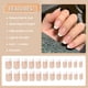 thumbnail image 3 of 24 uñas postizas nude, uñas postizas francesas cortas, uñas de presión con diseños, pegatinas acrílicas, puntas de uñas artificiales de cobertura completa para decoración de uñas de niñas (desnudo fra, 3 of 5