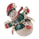 thumbnail image 1 of esmalte de diamantes de imitación mu?eco de nieve mu?eco de nieve árbol ángulo broche Navidad snowman arranque, 1 of 5