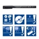 thumbnail image 5 of Set de 10 Plumas de Punta Fina Permanente STAEDTLER con Tinta Negra, 5 of 5
