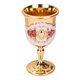 thumbnail image 1 of Copa De Vino De Metal, Patrón De Tallado Hecho A Mano Copa Cenas Cenas Decoración Decoración Flor Roja Cien Dorado, 1 of 5
