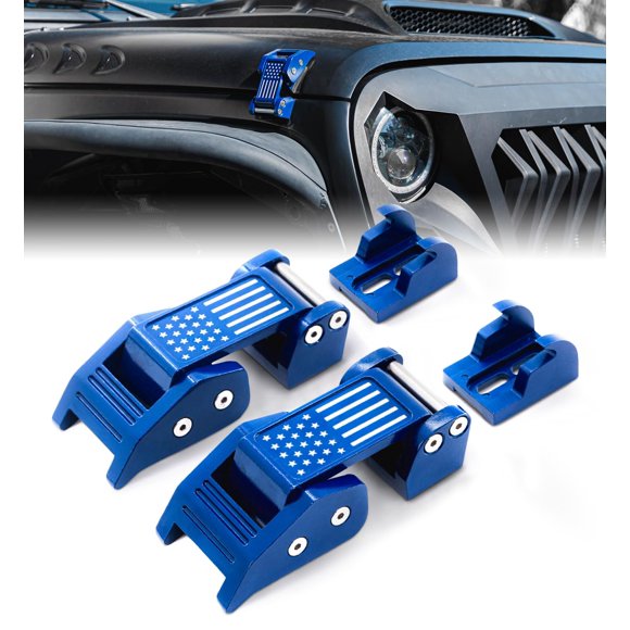 Pestillos de Capó Xprite para Jeep JK/JL 2007‑2026 – Bandera Azul