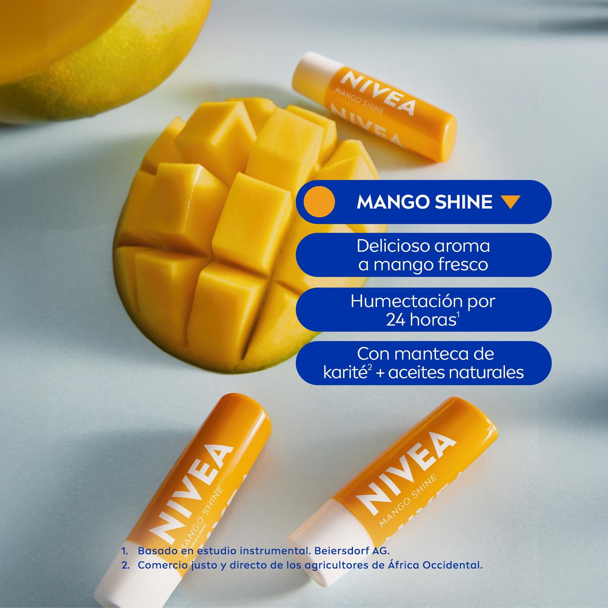 Bálsamo Labial Lip Care Mango Shine Hidratación Intensa 4.8 g Nivea