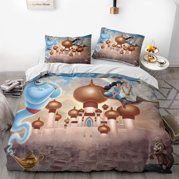 Magic Lamp Jasmine Princess Duvet Cover Soft 3D Printed Bedding Set with Comforter Cover