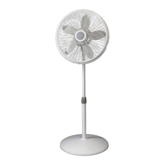 Ventilador Lasko Lasko-18 con pedestal de 18 pulgadas, 3 velocidades, ajustable, blanco