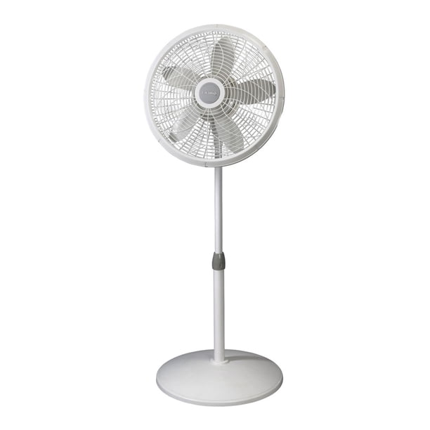 Ventilador Lasko Lasko-18 con pedestal de 18 pulgadas, 3 velocidades, ajustable, blanco