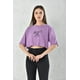 thumbnail image 2 of Polera Mujer Morada Crop Manga Corta Talla XS, 2 of 3