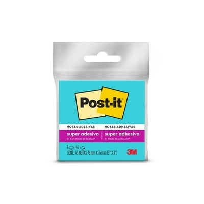 Nota Adhesiva Post-It Super Sticky Azul 76X76Mm 45 Hojas  Post It
