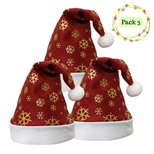 Genérico - Pack 3 Gorros Viejo Pascuero Premium Navidad Festividad Diseños Varios