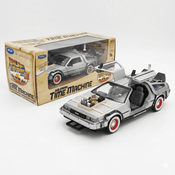Back To The Future III Delorean Escala 1:24 - Welly
