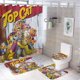 thumbnail image 1 of Juego de Cortina de Ducha 4 Piezas Desmarcar Don Gato, 1 of 6