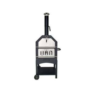 Igpro - Horno Carbón Pizza Acero Chimenea + Termómetro