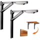 thumbnail image 1 of Soportes plegables para estantes Ultrawall, acero negro de 24 pulgadas (550 libras), 1 of 6