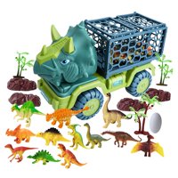Magideal - Dinosaur Truck Toys And Cage Con Figuras De Dinosaurios, Juguete De Simulación Pull Back Dino Car Para Niños Pequeños Niños Niñas Niños Regalo De Cump Estilo D