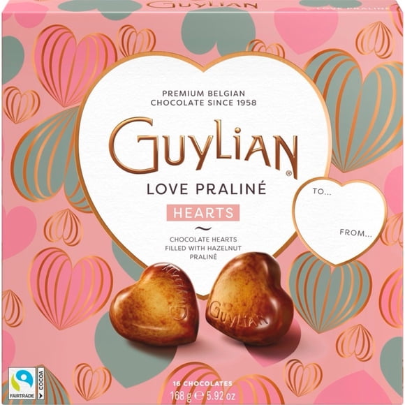 Caja de bombones Guylian Corazones relleno avellana, 168 g