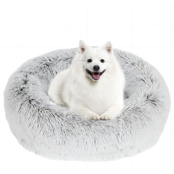 Cama para perros JOLLYVOGUE, relajante y ansiolítica, rosquilla para mascotas grandes