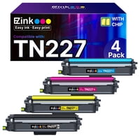 Cartucho De Tóner E-Z Ink Tn227 Compatible Con Brother Tn-227 (Paquete De 4)