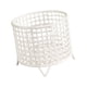 thumbnail image 4 of Cesta Redonda De Alambre De Metal, Cesta De Almacenamiento De Malla Resistente Para El Hogar, Lavandería, Inodoro, Color Blanco, 4 of 5