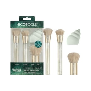 Set De Brochas Y Esponjas De Maquillaje Ecotools Sea Gems, 4 Piezas