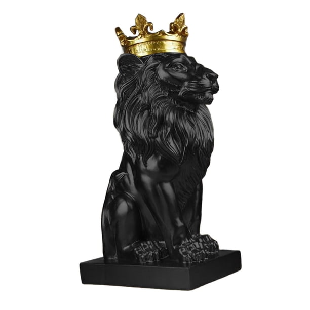 Estatua de cabeza de estilo nórdico, decoración de mesa, colección de artesanía de resina, escultura ornamental para estante de sala de estar, Negro