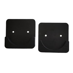 Magideal - Soporte Para Barra De Cortina De Ducha, Soporte De Tensión Para Montaje En Pared, Soporte Para Colgador De Poste, Ganchos De Fijación, Soporte De Rie Cuadrado Negro