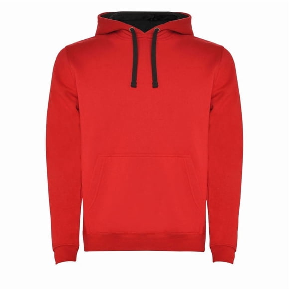 Poleron Deportivo Urban Hombre Rojo Negro