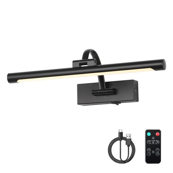Luz para Cuadro DESOOP 16" Recargable con Control Remoto Regulable Negro