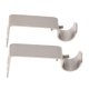 thumbnail image 3 of Juego De 2 Uds De Barra De Poste De Cortina De Metal Soporte De Pared Soporte De Gancho Argent, 3 of 5