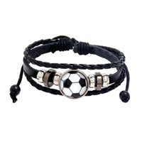 Ioensy - Pulsera De Fútbol Con Dije De Fútbol Para San Valentín, Boda, Cumpleaños, Fútbol Blanco Y Negro
