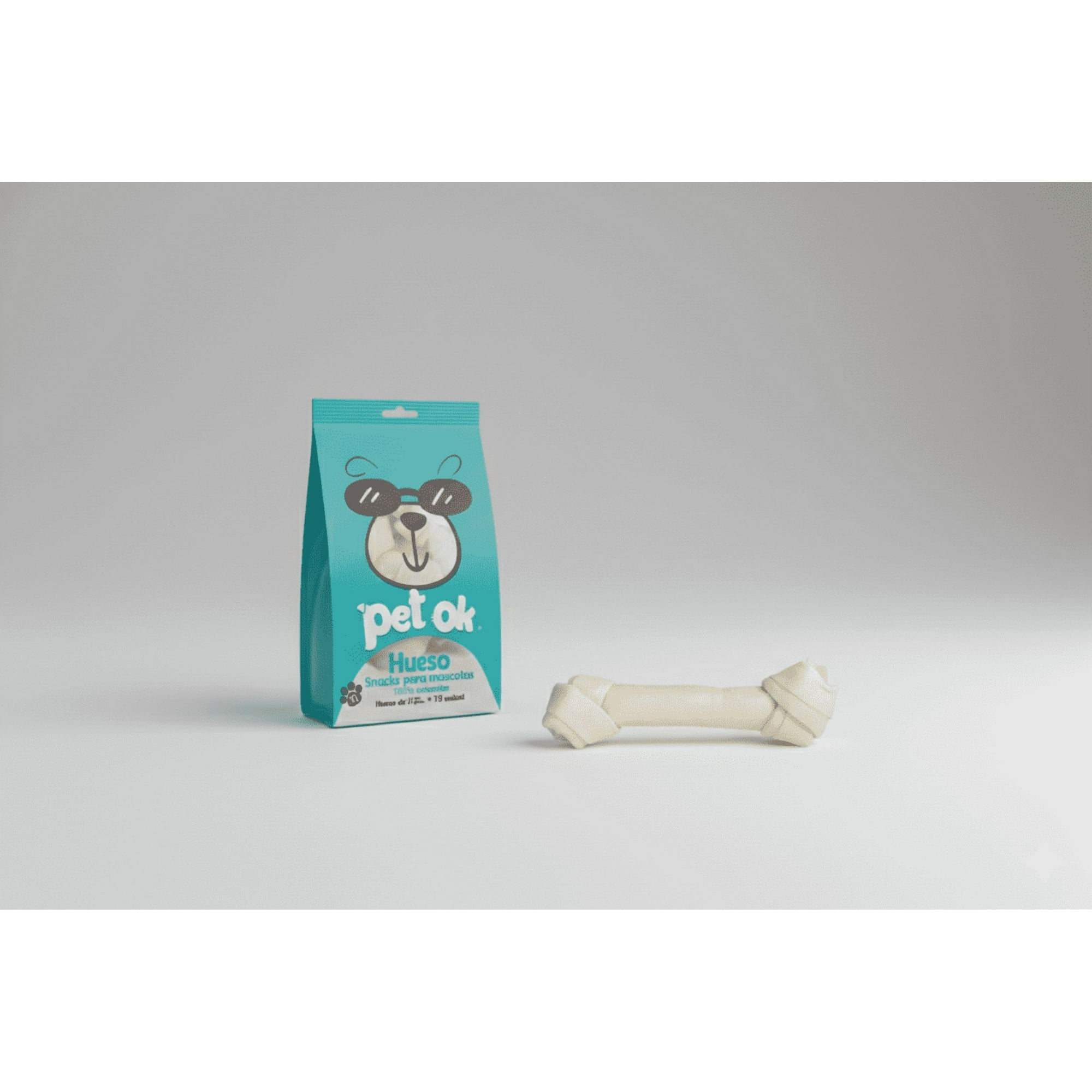 Pet Ok - Huesito Blanco Para Perro Grande Pack 2 Unidades